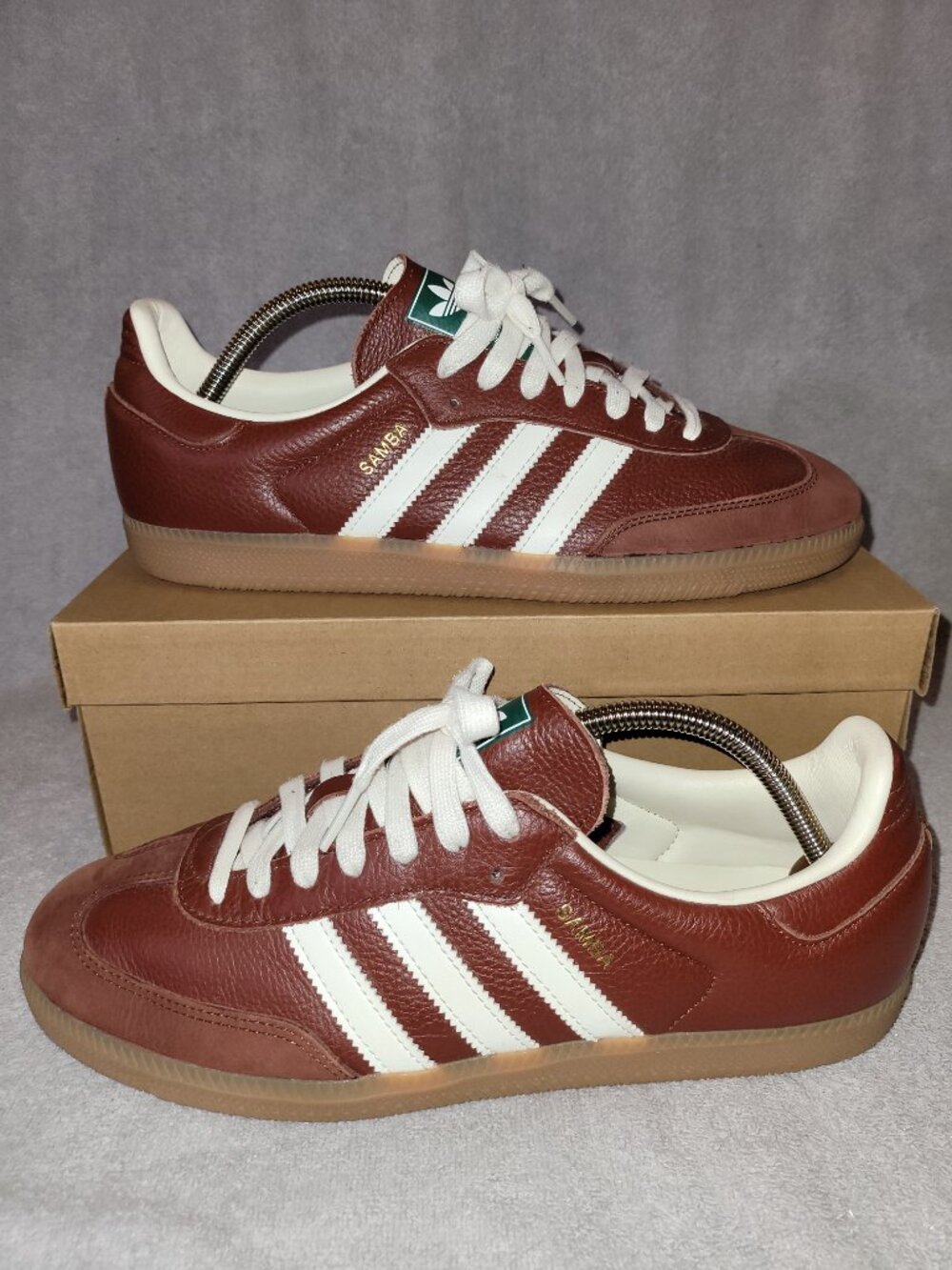 Adidas Samba OG JR0892 Fox Brown Off White Tan Gum Mens Size 10 Sneakers (#2601)